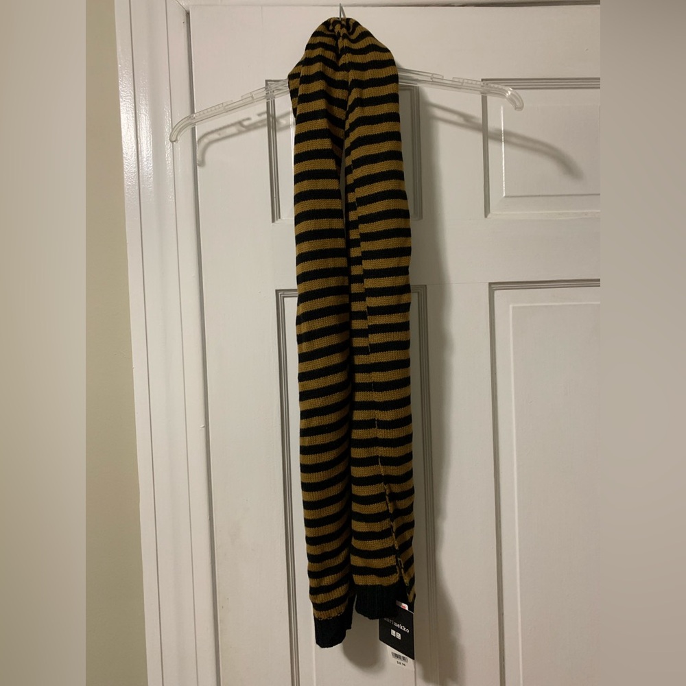 NWT Marimekko brown back striped scarf x uniqlo